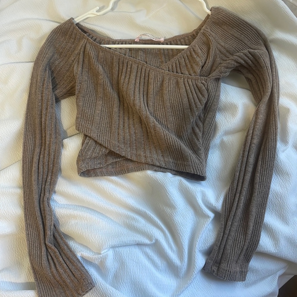 Wrap off the shoulder top